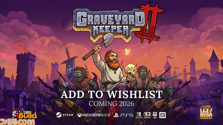 『Graveyard Keeper 2』陰鬱墓守りスローライフゲームの続編が2026年発売。今度はゾンビで生産ラインを組む【Triple-i Initiative】