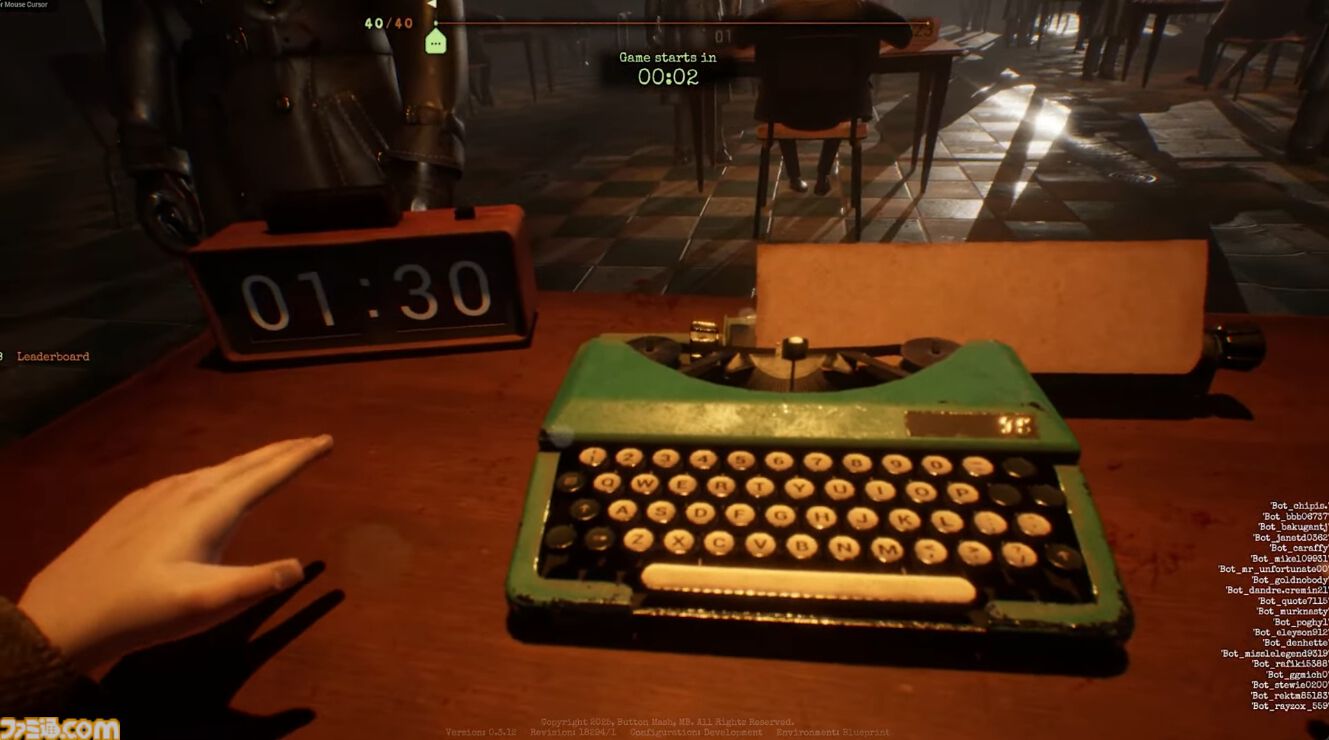 『Final Sentence』タイプミス＝ロシアンルーレットのデスタイピングゲームがSteamにて配信開始。40人のバトロワ、タイマンなど多彩なモード収録