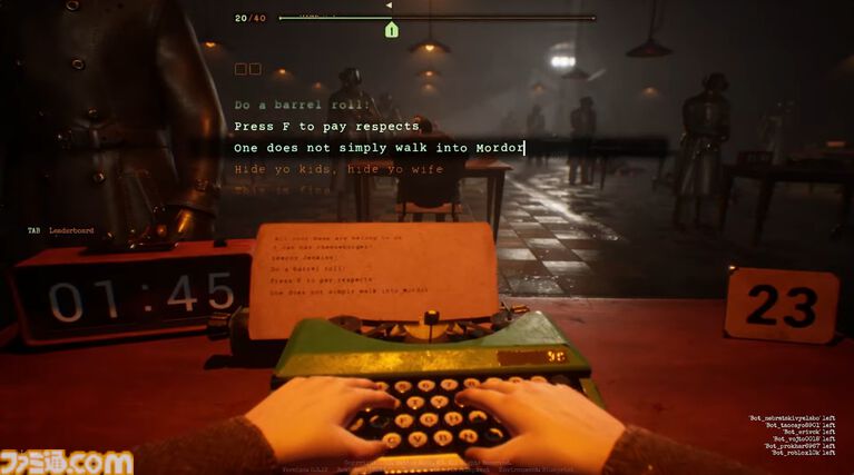 『Final Sentence』タイプミス＝ロシアンルーレットのデスタイピングゲームがSteamにて配信開始。40人のバトロワ、タイマンなど多彩なモード収録