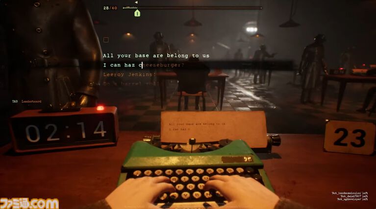 『Final Sentence』タイプミス＝ロシアンルーレットのデスタイピングゲームがSteamにて配信開始。40人のバトロワ、タイマンなど多彩なモード収録