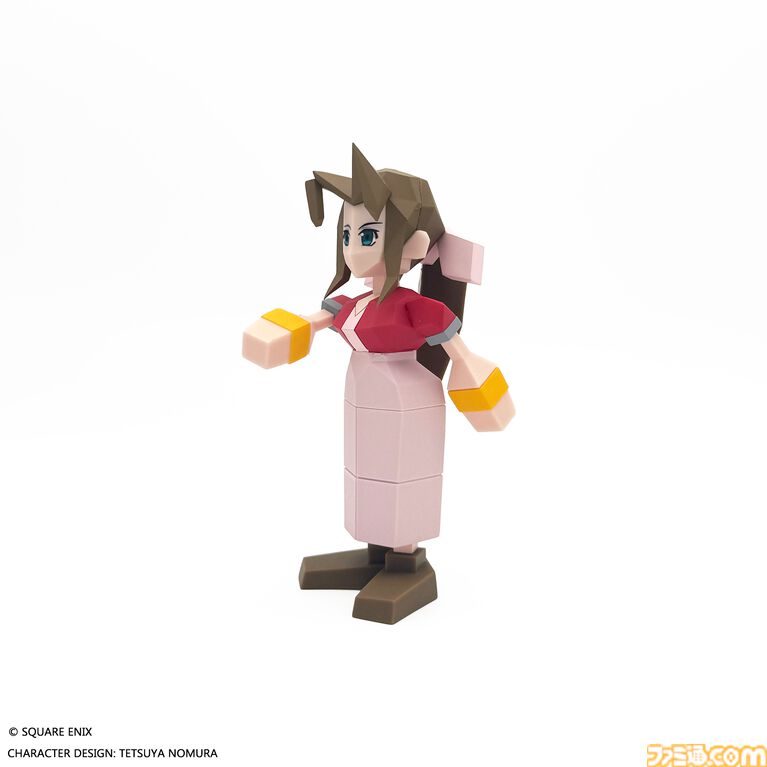 『FF7』エアリス、ティファのポリゴンソフビ発売決定。オリジナル版のデフォルメデザイン再現フィギュア【7/25発売】