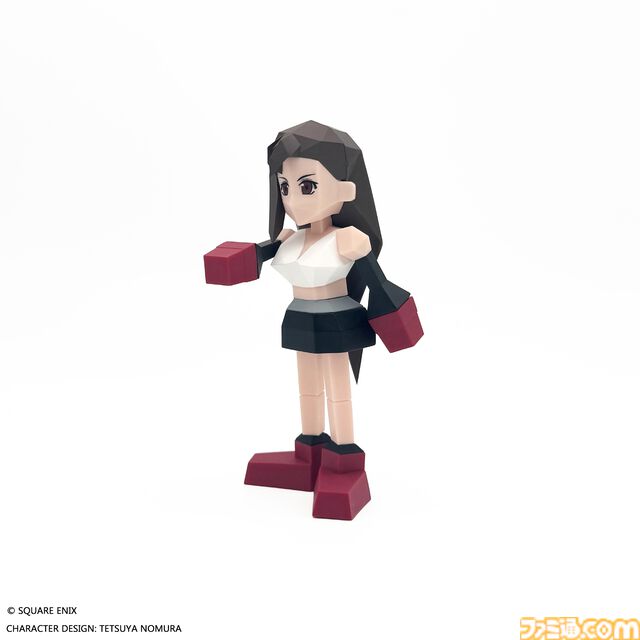 『FF7』エアリス、ティファのポリゴンソフビ発売決定。オリジナル版のデフォルメデザイン再現フィギュア【7/25発売】