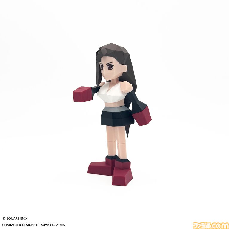 『FF7』エアリス、ティファのポリゴンソフビ発売決定。オリジナル版のデフォルメデザイン再現フィギュア【7/25発売】