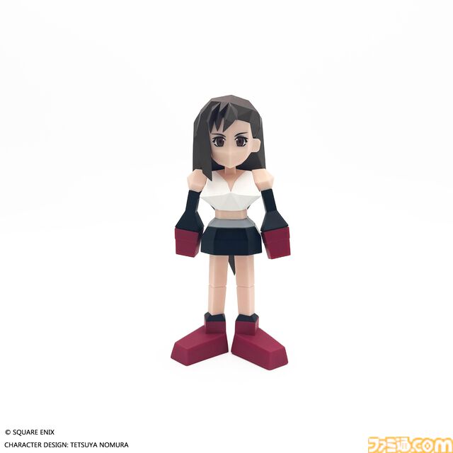 『FF7』エアリス、ティファのポリゴンソフビ発売決定。オリジナル版のデフォルメデザイン再現フィギュア【7/25発売】