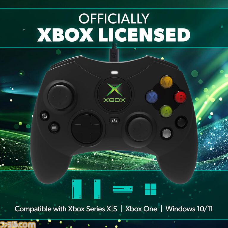 初代Xbox風の有線コントローラ“DuchesS Wired Controller”が発売。XboxシリーズやPCで使用できる公式ライセンス品。価格は7330円