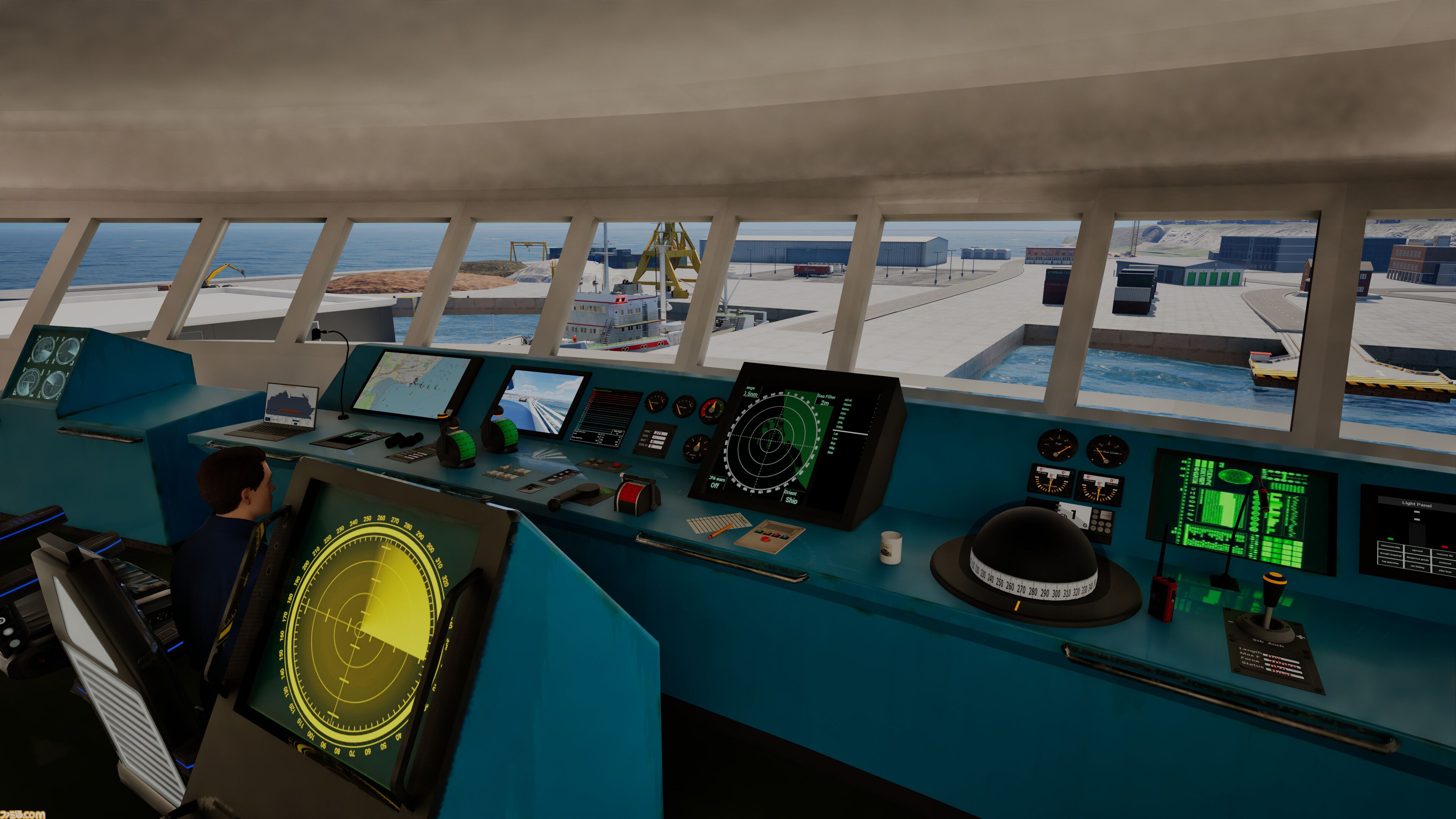 『Professional Ship Simulator』クルーズ船やタンカーなどを操縦できる本格シミュレーター。風、波、潮流の影響を受ける船舶を慎重に操船