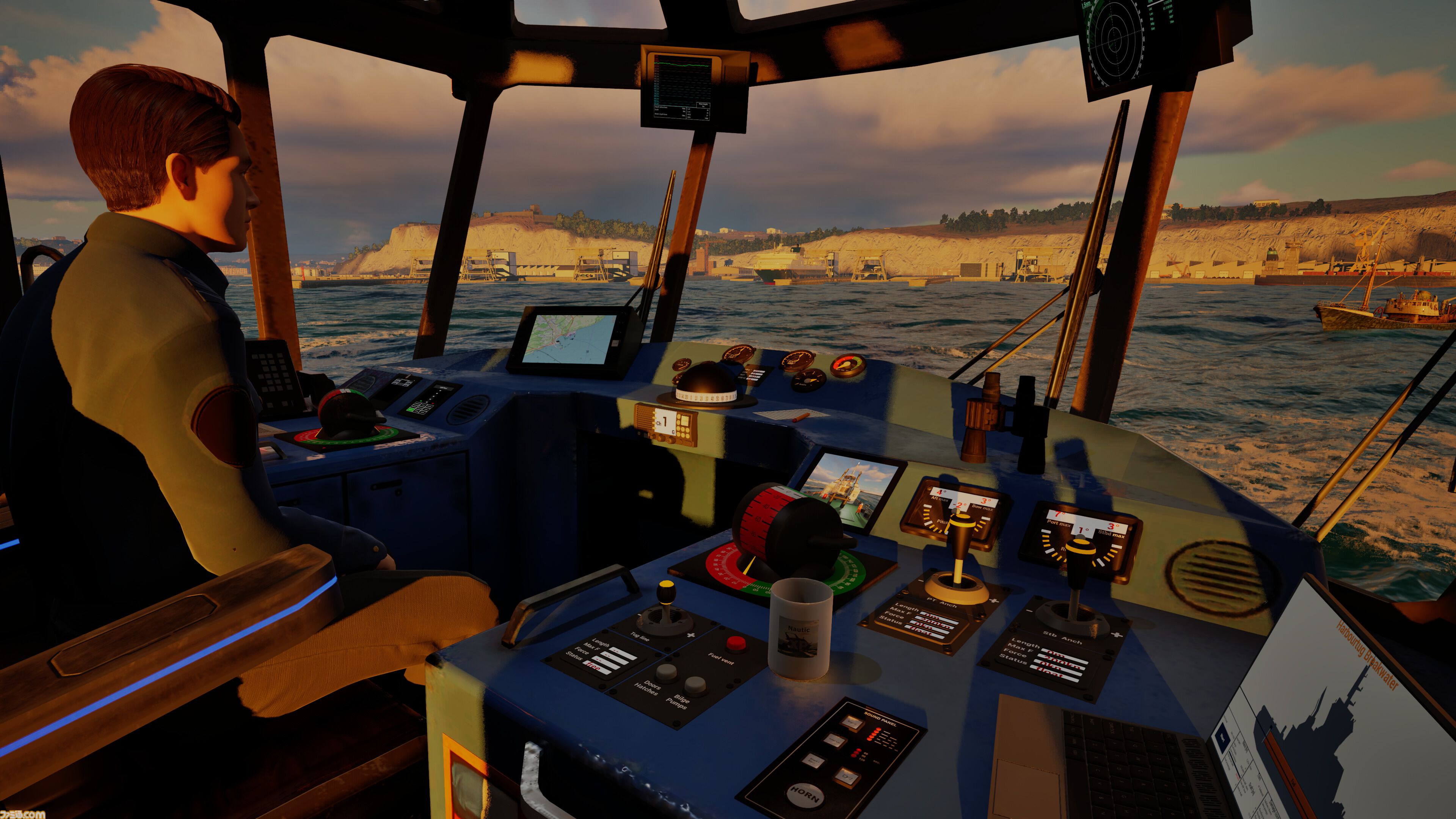 『Professional Ship Simulator』クルーズ船やタンカーなどを操縦できる本格シミュレーター。風、波、潮流の影響を受ける船舶を慎重に操船
