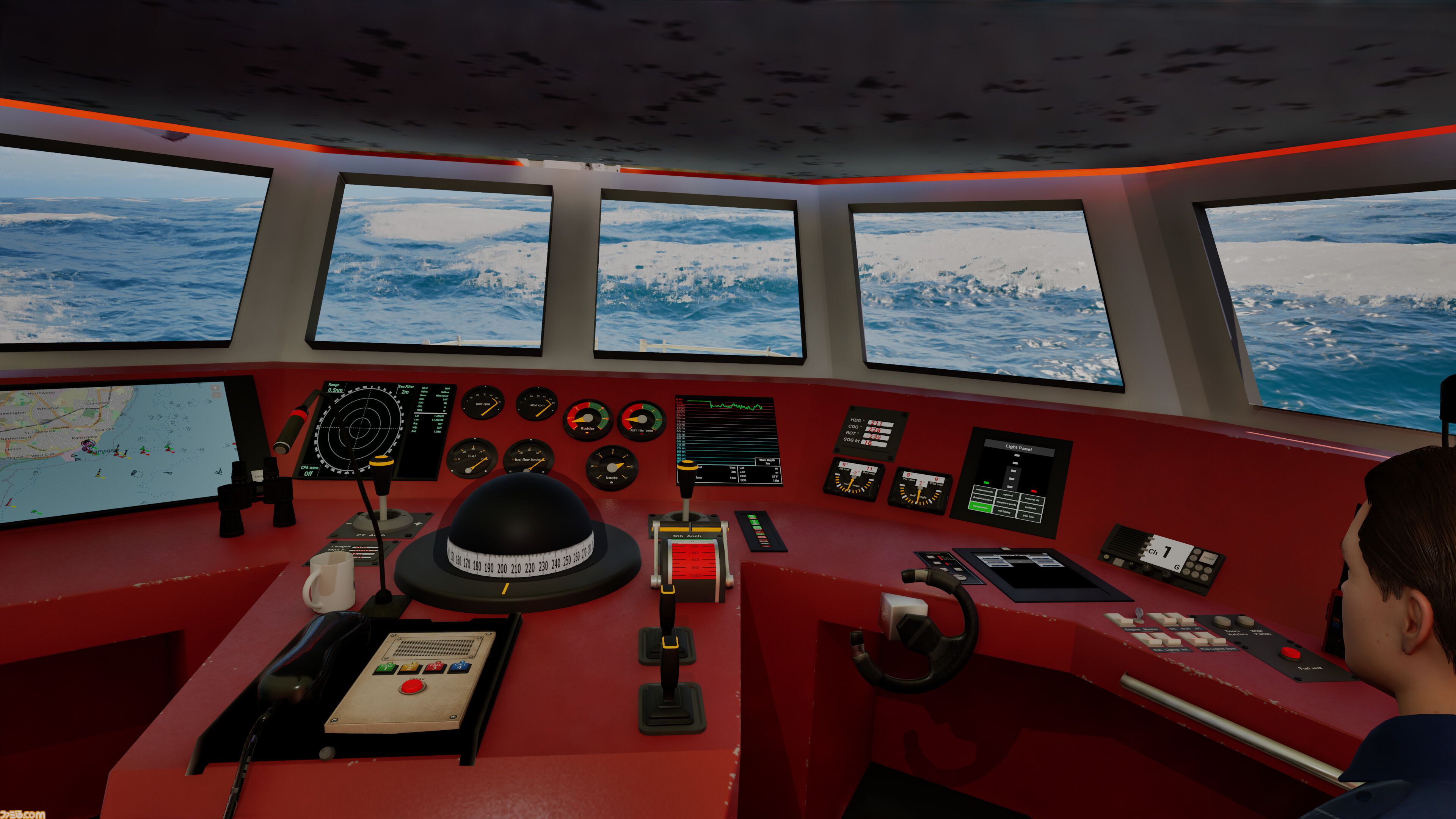 『Professional Ship Simulator』クルーズ船やタンカーなどを操縦できる本格シミュレーター。風、波、潮流の影響を受ける船舶を慎重に操船