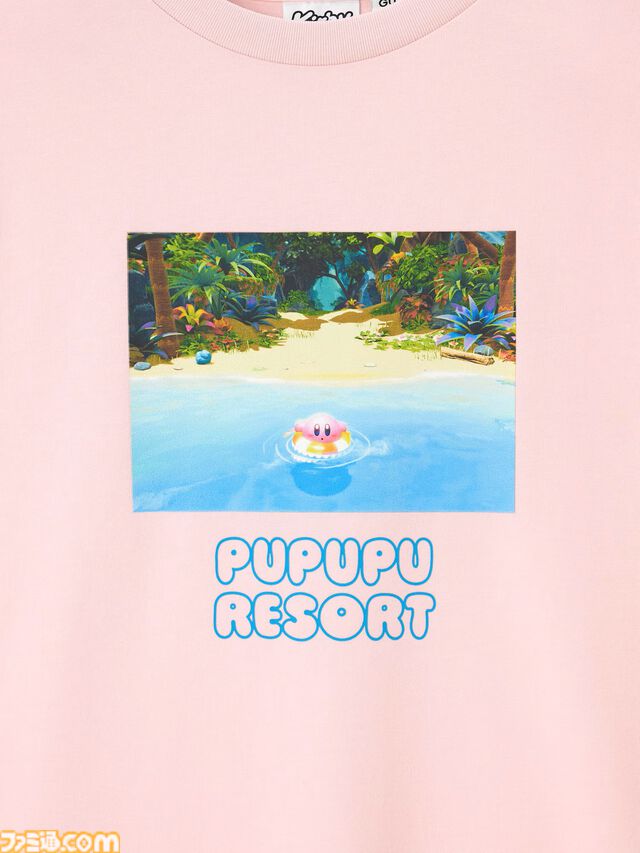 『星のカービィ』GUコラボアパレル先行予約販売がスタート。バカンスを満喫するカービィ&ワドルディのTシャツやパジャマをオンラインストアで展開