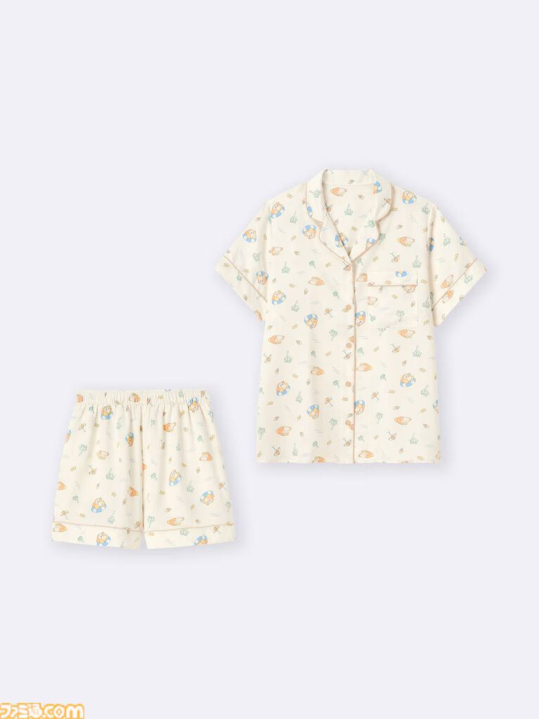 『星のカービィ』GUコラボアパレル先行予約販売がスタート。バカンスを満喫するカービィ&ワドルディのTシャツやパジャマをオンラインストアで展開