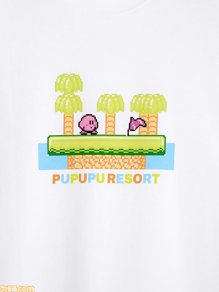 『星のカービィ』GUコラボアパレル先行予約販売がスタート。バカンスを満喫するカービィ&ワドルディのTシャツやパジャマをオンラインストアで展開