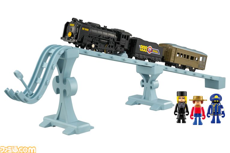 『銀河鉄道999』のプラレールが7月18日に発売。メーテル・鉄郎・車掌のプラキッズ（フィギュア）付属でアニメのシーンを再現可能