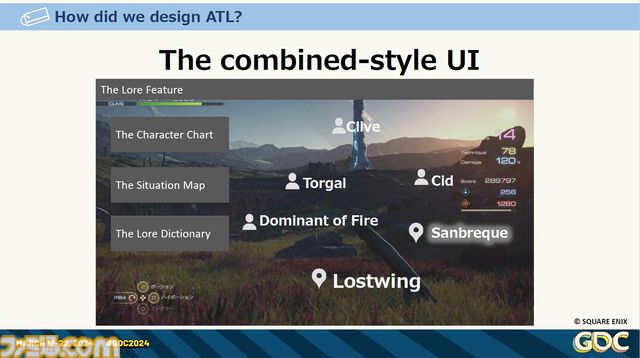 『FF16』の膨大で複雑な世界設定を楽しくわかりやすく！ 他ジャンルへの搭載も期待、“アクティブタイムロア”という発明ができるまで【GDC 2024】