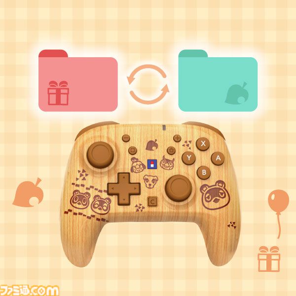『あつ森』たぬきちやしずえをあしらったSwitch2コントローラーがホリより登場。木目調の温かみのあるデザイン。ポーチやヘッドセットも展開