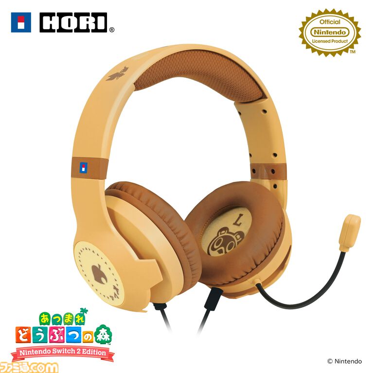 『あつ森』たぬきちやしずえをあしらったSwitch2コントローラーがホリより登場。木目調の温かみのあるデザイン。ポーチやヘッドセットも展開