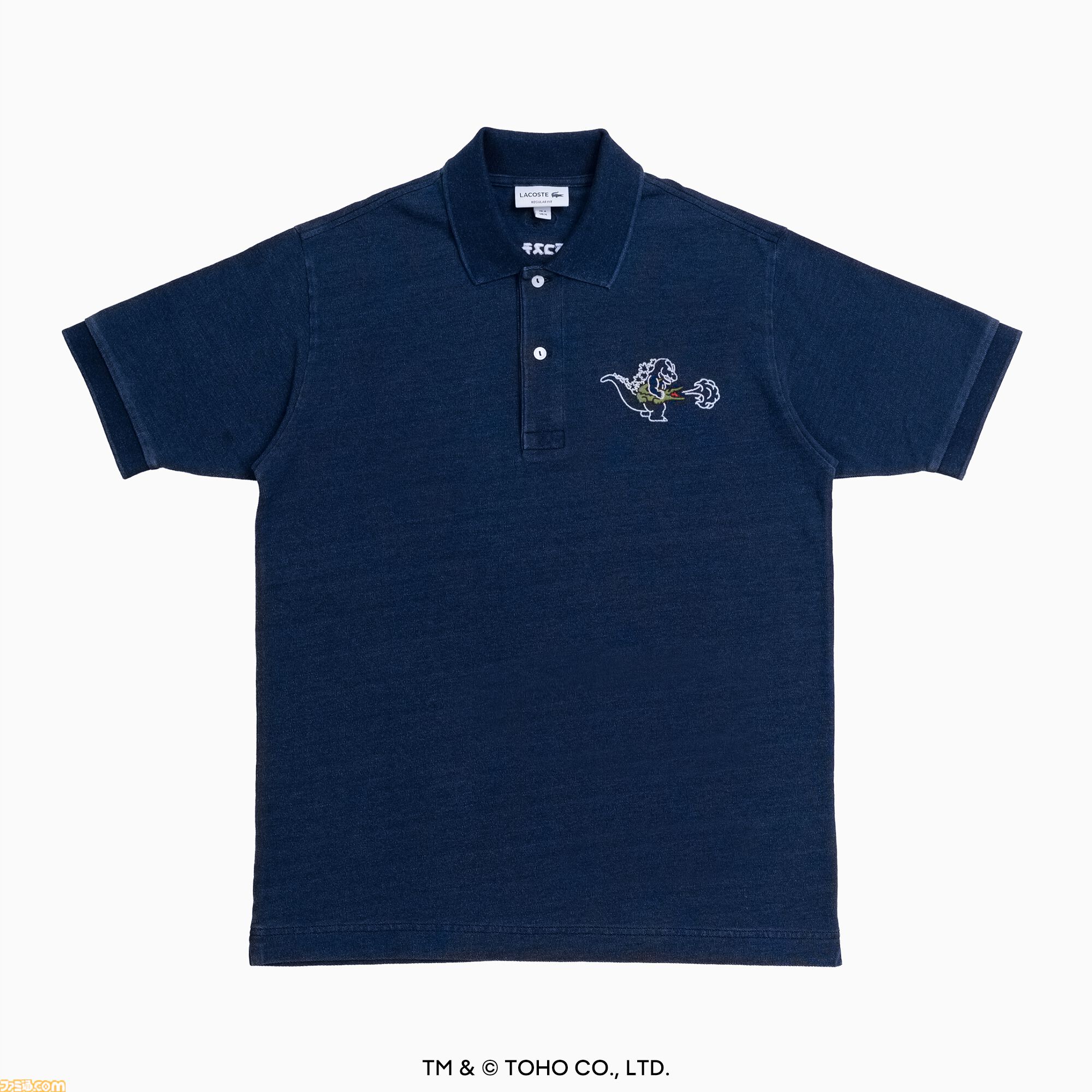 LACOSTE × ゴジラ コラボ Tシャツ Godzilla + Lacoste Collab T-Shirt Black L size 5 Limited Japan NEW