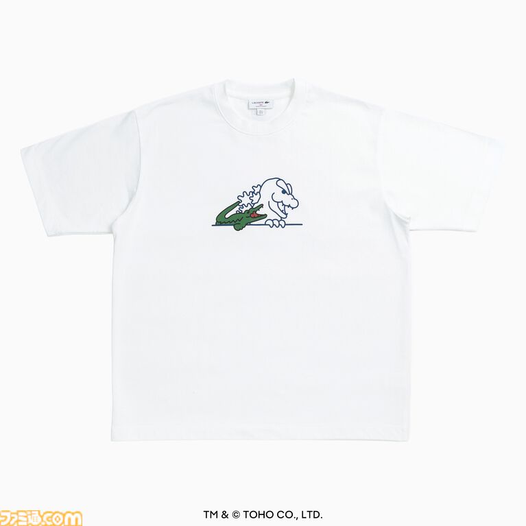 『ゴジラ』ラコステのコラボTシャツやポロシャツが発売決定。ゴジラヘッドとワニが共演したゆるかわいいデザイン