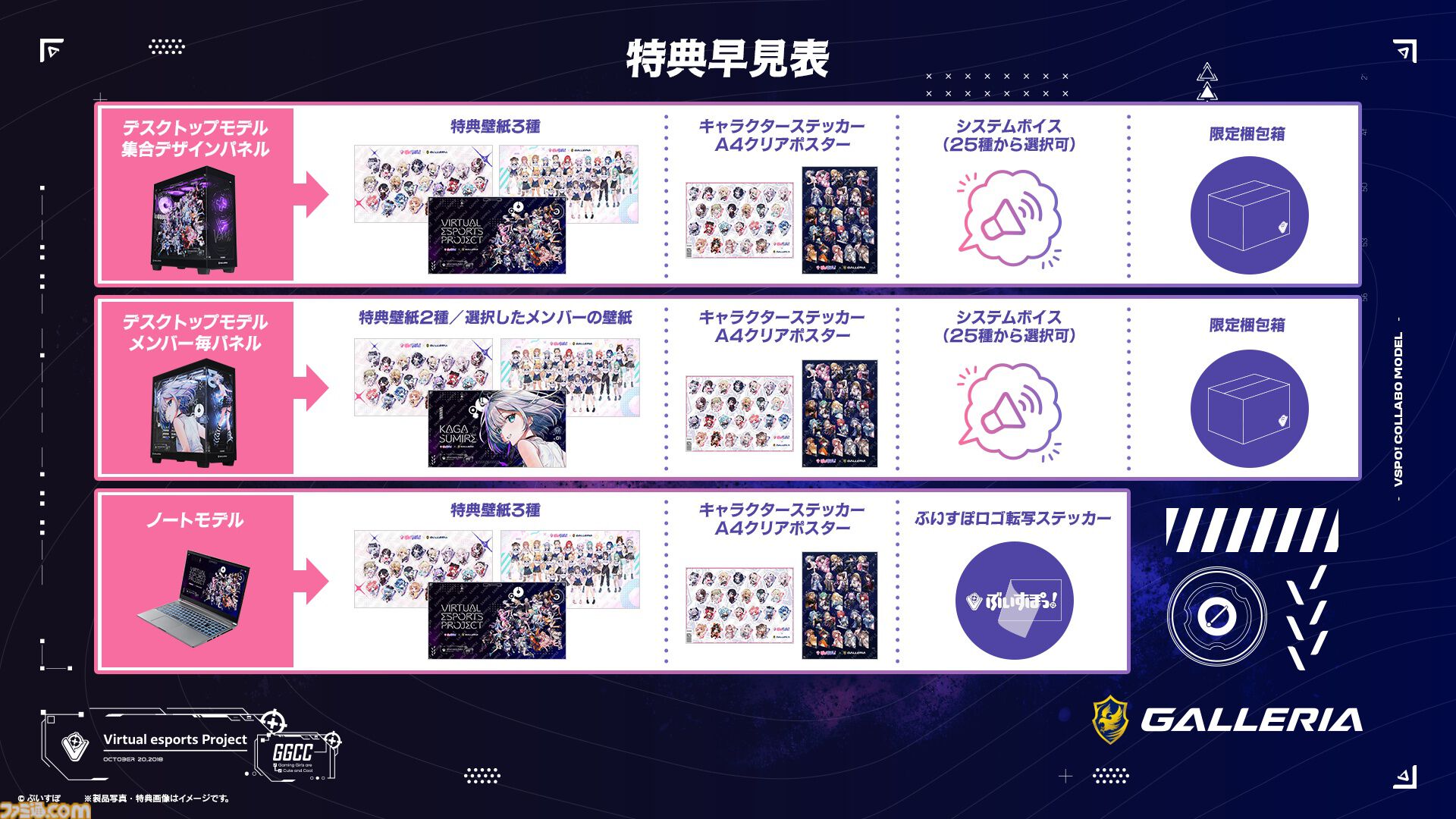 ドスパラ】ぶいすぽっ！コラボのガレリアPCが大幅刷新。描き下ろし 