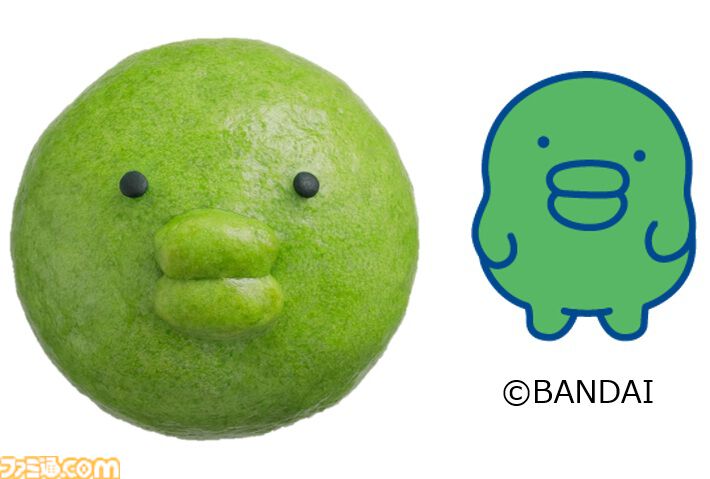 画像ページ (1/2) 『たまごっち』くちぱっちのスイーツまん登場、抹茶