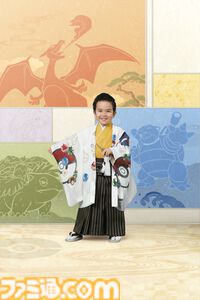 『ポケモン』スタジオアリスの新作和装がかわいい。イーブイの一つ身はフードと大きな尻尾がついた着ぐるみ風デザイン