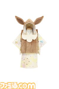 『ポケモン』スタジオアリスの新作和装がかわいい。イーブイの一つ身はフードと大きな尻尾がついた着ぐるみ風デザイン