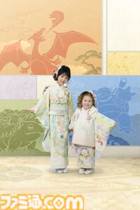 『ポケモン』スタジオアリスの新作和装がかわいい。イーブイの一つ身はフードと大きな尻尾がついた着ぐるみ風デザイン