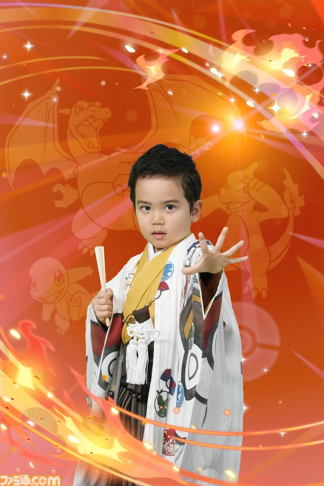 『ポケモン』スタジオアリスの新作和装がかわいい。イーブイの一つ身はフードと大きな尻尾がついた着ぐるみ風デザイン