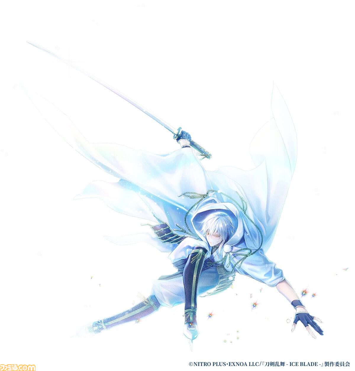 『刀剣乱舞』アイスショー“ICE BLADE”、鶴丸国永が美しいハイドロブレーディングを披露。氷上に舞う描き下ろしビジュアルを公開し、観る者を“氷上の本丸”へと誘う