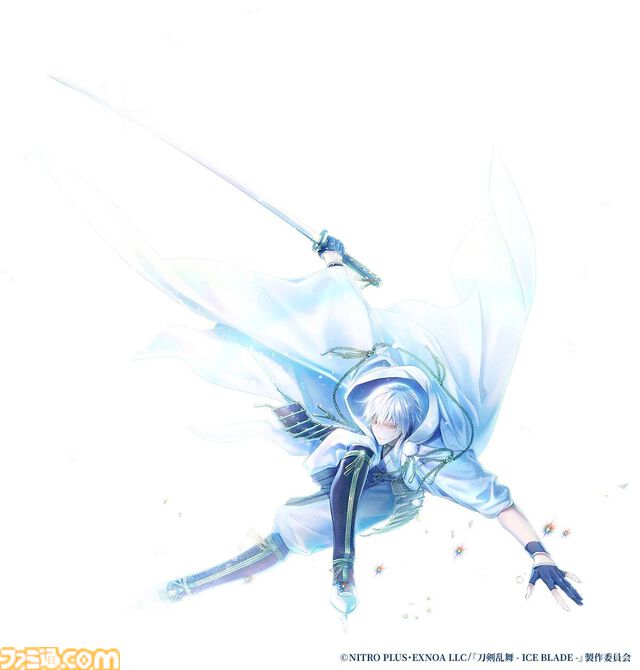 『刀剣乱舞』アイスショー“ICE BLADE”、鶴丸国永が氷上に舞う描き下ろしビジュアル公開。美しいハイドロブレーディングを披露、観る者を“氷上の本丸”へと誘う