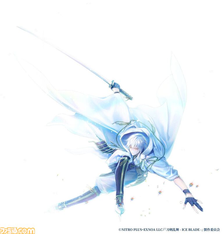 『刀剣乱舞』アイスショー“ICE BLADE”、鶴丸国永が氷上に舞う描き下ろしビジュアル公開。美しいハイドロブレーディングを披露、観る者を“氷上の本丸”へと誘う