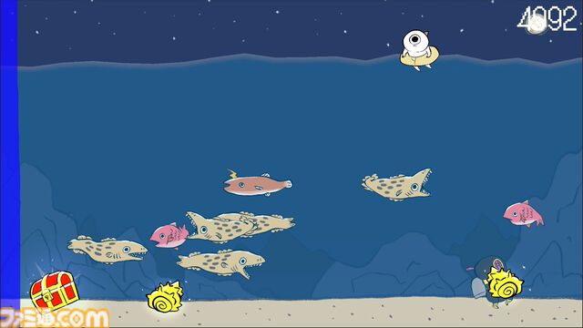 『鬼サザエトリ』ついさっき販売開始。『ゴブリン・ノーム・ホーン』の川尻こだまによるカジュアル素潜りアクションゲーム