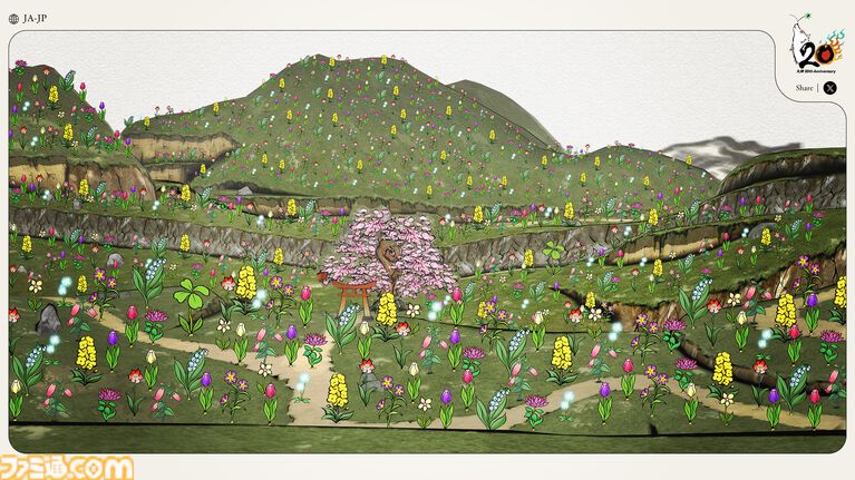 『大神』島崎麻里氏の描き下ろしのシリーズ20周年記念アートや特設サイトが公開。公式コンサートの追加公演が決定したほか、周年記念グッズの予約もスタート