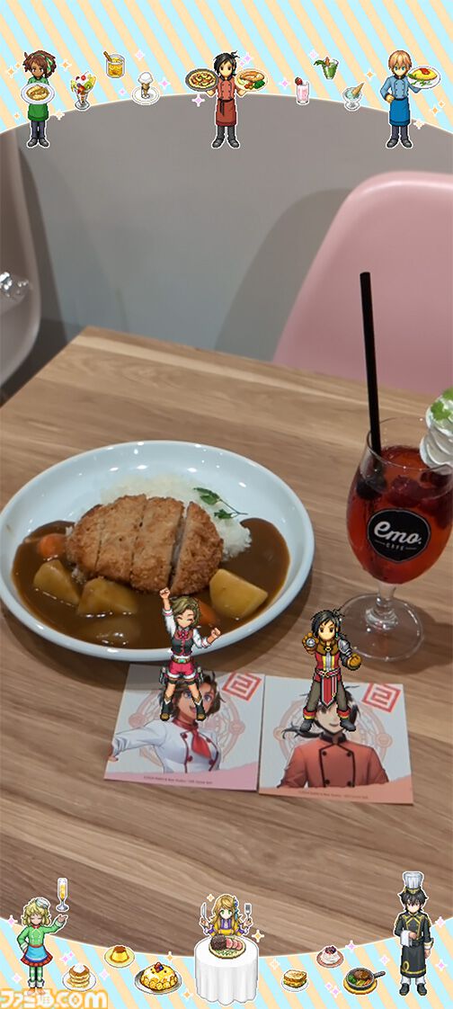 『百英雄伝』コラボカフェが原宿emo cafeで4月23日より開催。ARアプリを使えば特典コースターからドット絵が出現