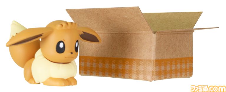 『ポケモン』イーブイ、ワニノコ、チラーミィ、コレクレーのミニフィギュアガチャが5月下旬に発売。箱にかくれる姿がかわいい
