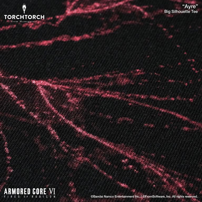 『アーマード・コア6』エアのTシャツが本日（4/23）より発売。赤く弾ける火花のようなビジュアルを大胆に配置