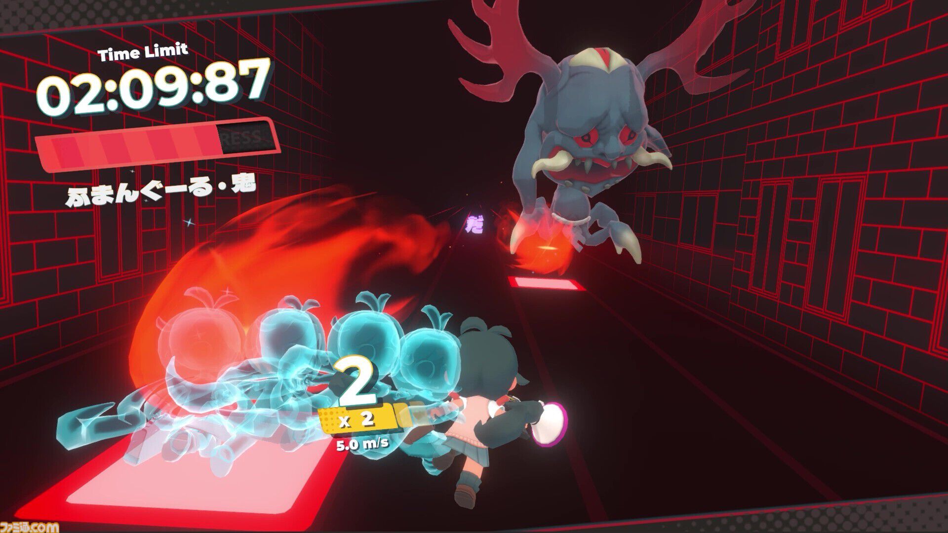『ふまんぐーる』遅刻すると死んじゃう女の子がノンストップで走る通学アクションのSteamストアページが公開。ストレスが溜まるとバケモノが出てきちゃう!?