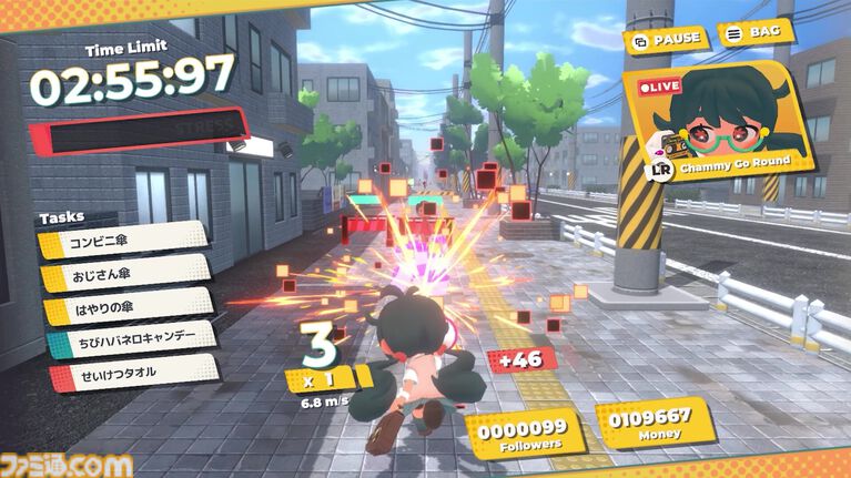 『ふまんぐーる』遅刻すると死んじゃう女の子がノンストップで走る通学アクションのSteamストアページが公開。ストレスが溜まるとバケモノが出てきちゃう!?