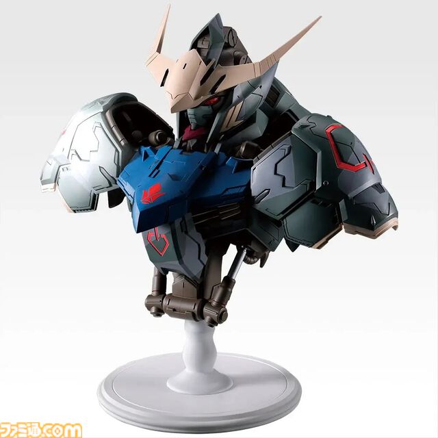【ガンダム】一番くじ『鉄血のオルフェンズ』が本日（4/25）発売。メカニックデザインを務めた鷲尾氏アレンジカラーVer.のバルバトス胸像がラストワン賞に