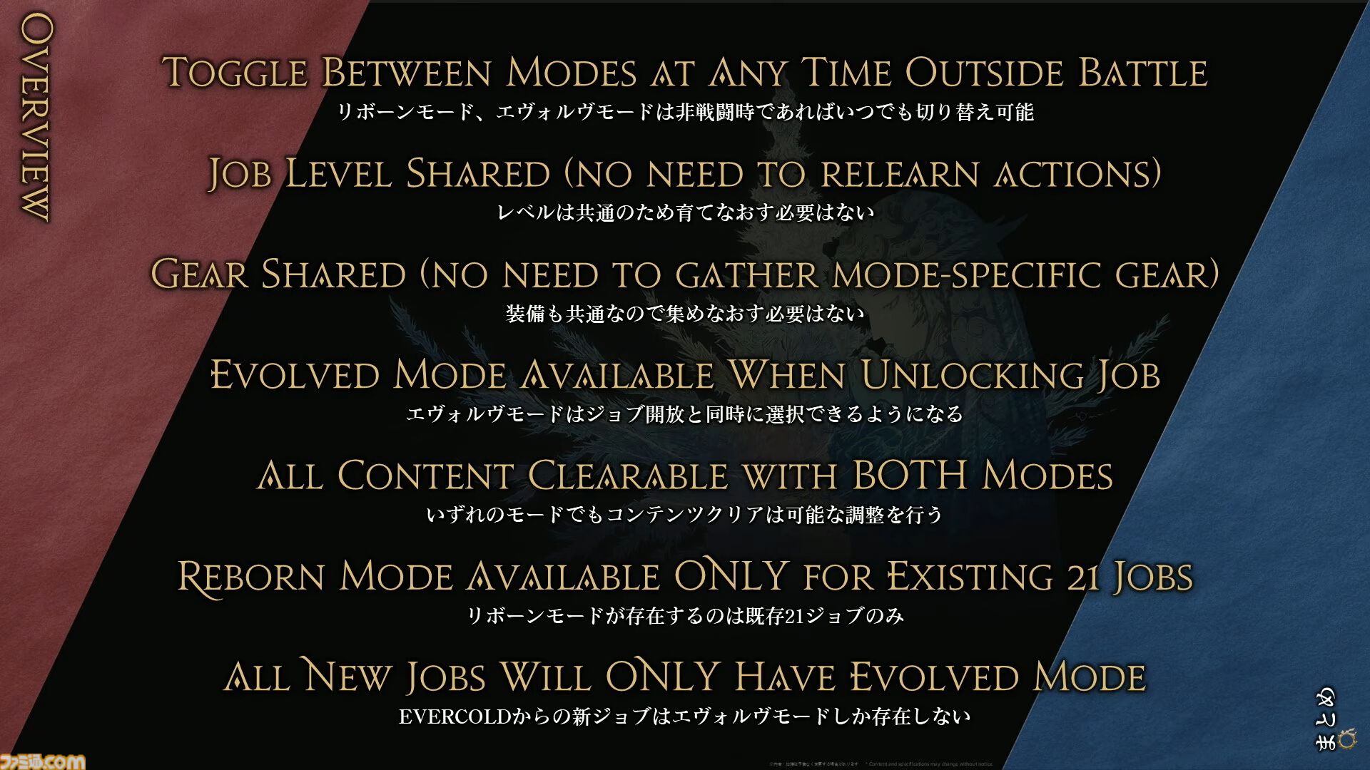 『FF14』リボーンモードとエヴォルヴモードの違いを実機プレイで紹介。シナジーアクションは削除へ。開発パネルまとめ