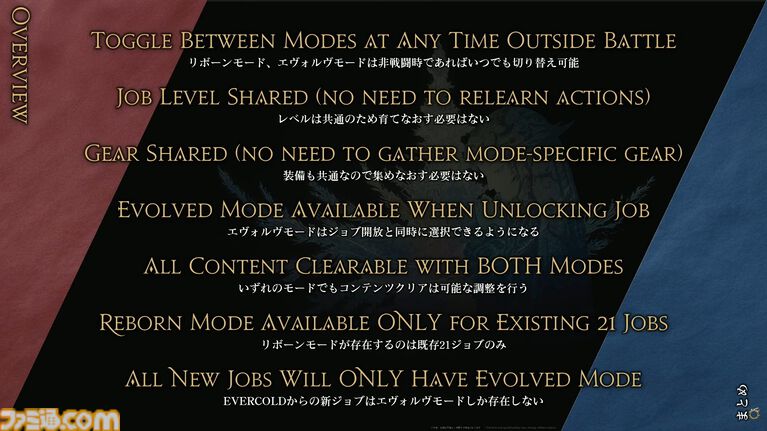 『FF14』リボーンモードとエヴォルヴモードの違いを実機プレイで紹介。シナジーアクションは削除へ。開発パネルまとめ