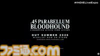 『.45 パラベラム ブラッドハウンド』発売時期が2026年夏ごろに決定。『VA-11 HALL-A』開発陣による退廃世界が舞台のアクティブタイムアクション