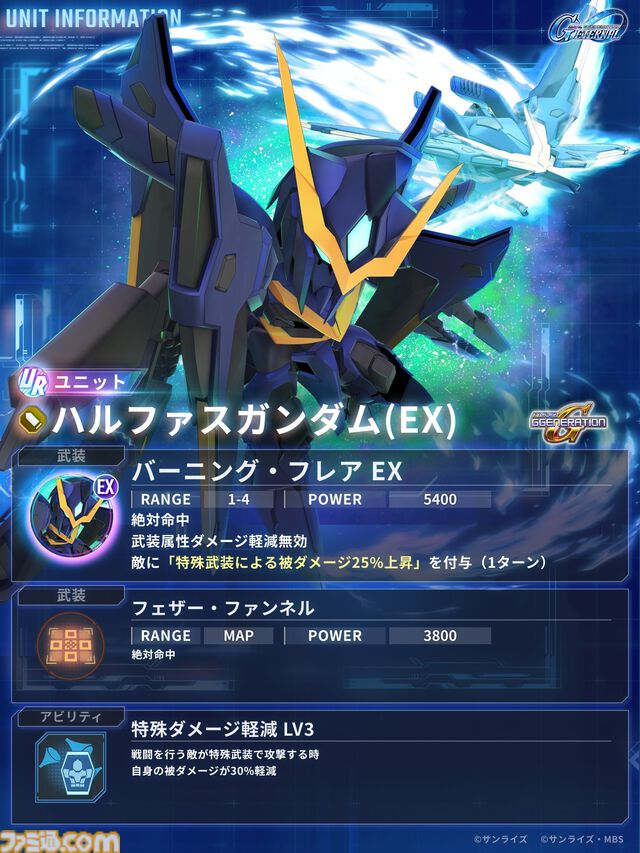 【Gジェネエターナル】限定URユニコーンガンダム3号機 フェネクス(デストロイモード)＆ヨナが4/30にガシャで実装。URハルファスガンダム＆アプロディアも登場