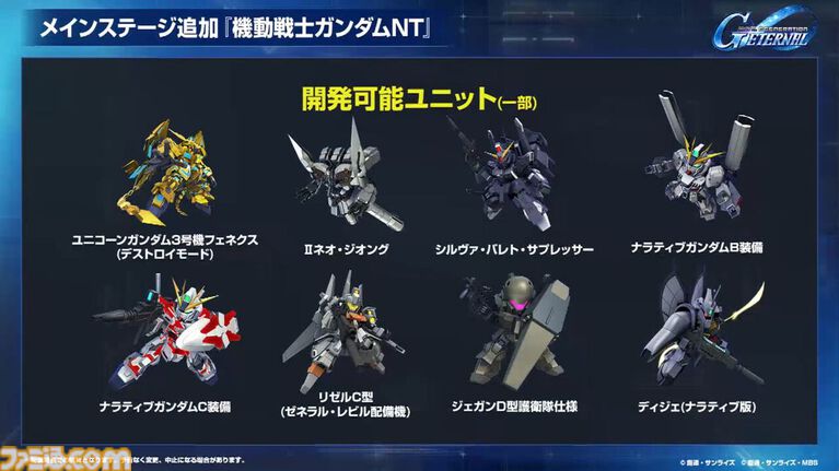 【Gジェネエターナル】限定UR ユニコーンガンダム3号機 フェネクス(デストロイモード)＆ヨナが4/30にガシャで実装。URハルファスガンダム＆アプロディアも登場
