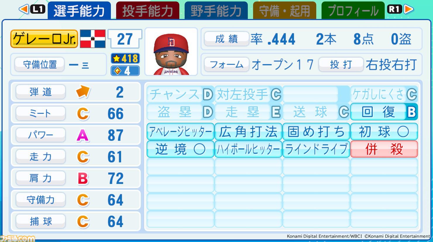 パワプロ2026』WBC代表選手の能力値が初公開。アメリカ主将アーロン
