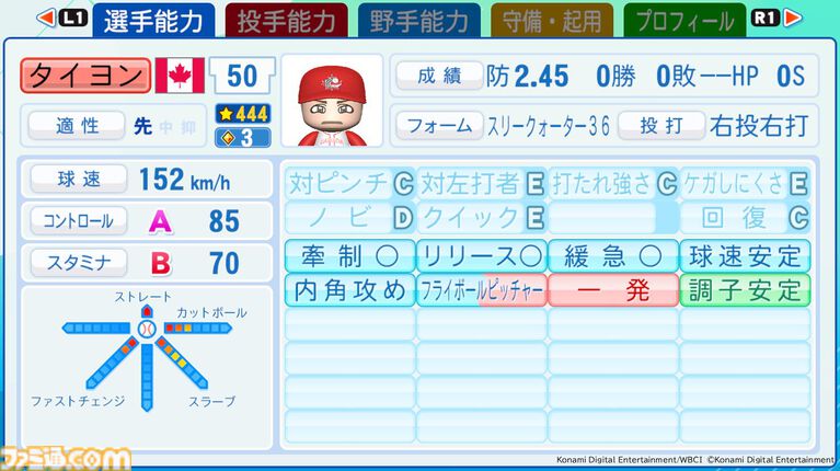 『パワプロ2026』WBCベスト8の代表選手能力値が初公開。アメリカ主将アーロンは威圧感持ちでパワーS。メキシコのアロサレーナ、侍J阪神の森下など