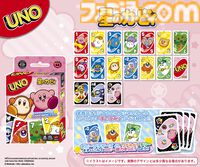 『星のカービィ』のウノが予約受付中。ふつうのルールのほか、コピー能力でゲームを盛り上げるオリジナルルール用カードを4枚収録