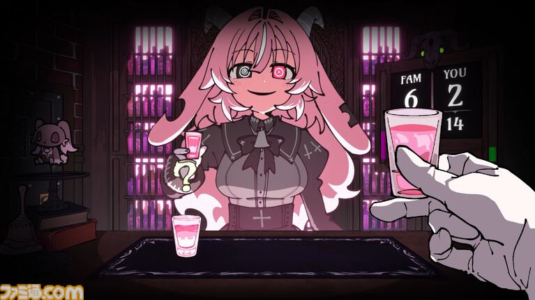 『PUKEY GODDESS SHOT TRICK』話題のロシアンルーレット×飲みサバイバル、Steamウィッシュリスト登録数が20万件を突破。魅惑的な“お酒の悪魔”に世界中が釘付け