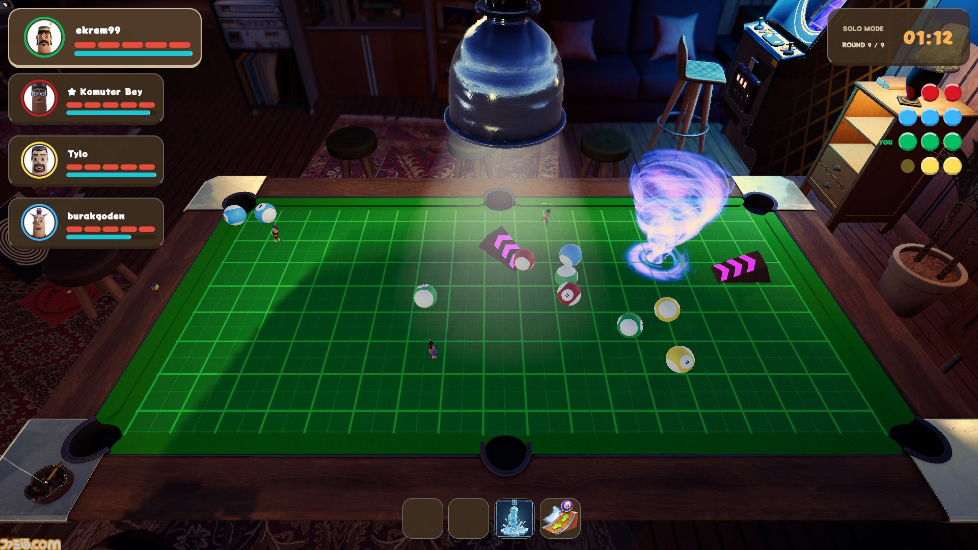 『BAIT BALL PARTY』順番無視の妨害ありビリヤード。最大6人で遊べるわちゃわちゃパーティーゲームのSteamストアページがオープン