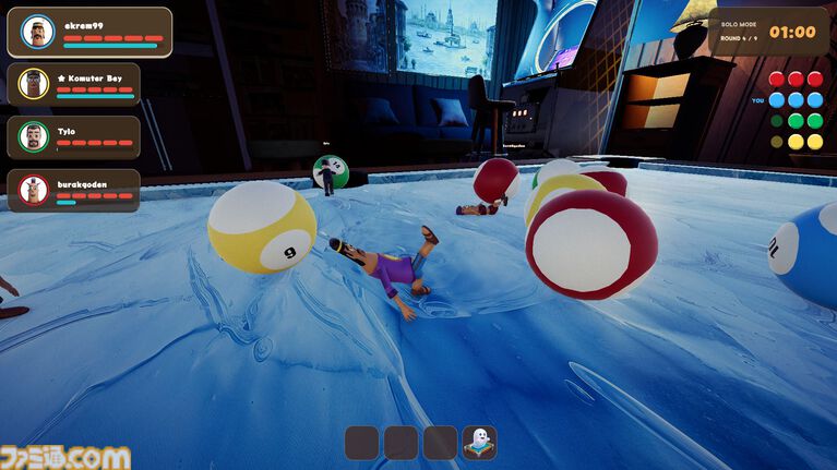 『BAIT BALL PARTY』順番無視の妨害ありビリヤード。最大6人で遊べるわちゃわちゃパーティーゲームのSteamストアページがオープン