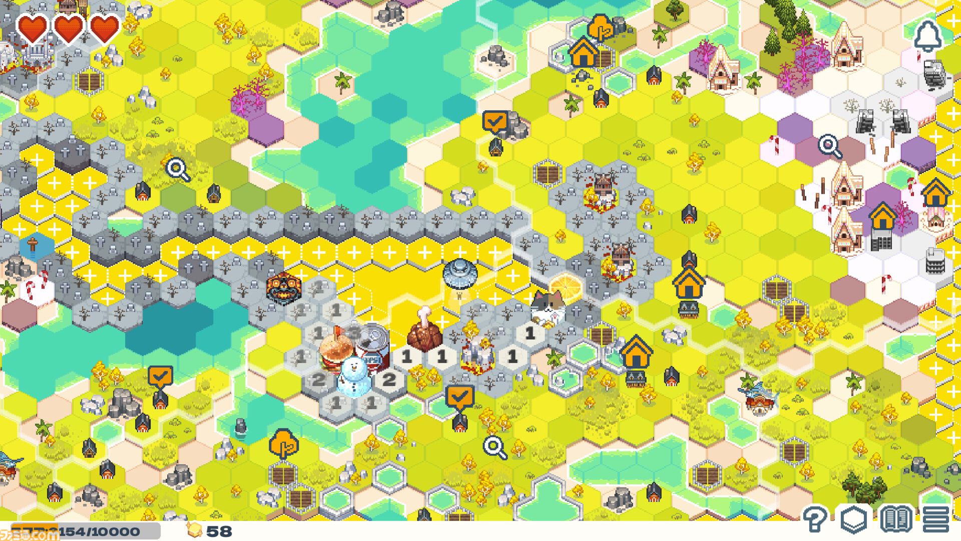 『Dungeon Sweeper Plus』まったり遊べるマインスイーパー風世界開拓ゲーム、Steamで2026年配信。どんどん賑やかになる世界を楽しむチルなタイトル